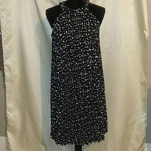 Black Flowing Polka Dot Dress